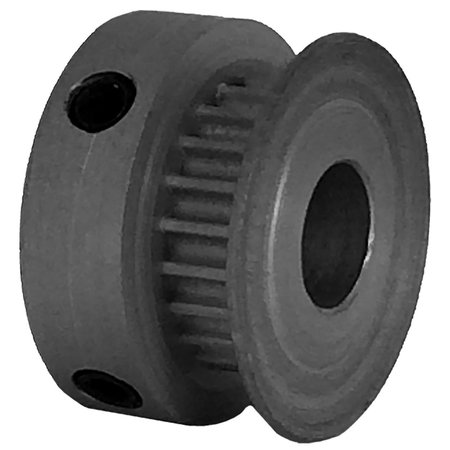 B B MANUFACTURING 21-2P03-6CA3, Timing Pulley, Aluminum, Clear Anodized,  21-2P03-6CA3